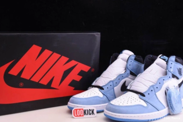 Kicked Out Shoe Store WHITE 1 UNIVERSITY 555088-134 RETRO JORDAN AIR HIGH BLUE BLACK 0723